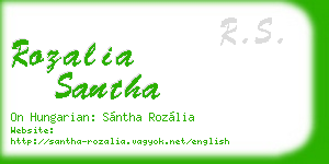 rozalia santha business card