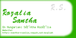 rozalia santha business card